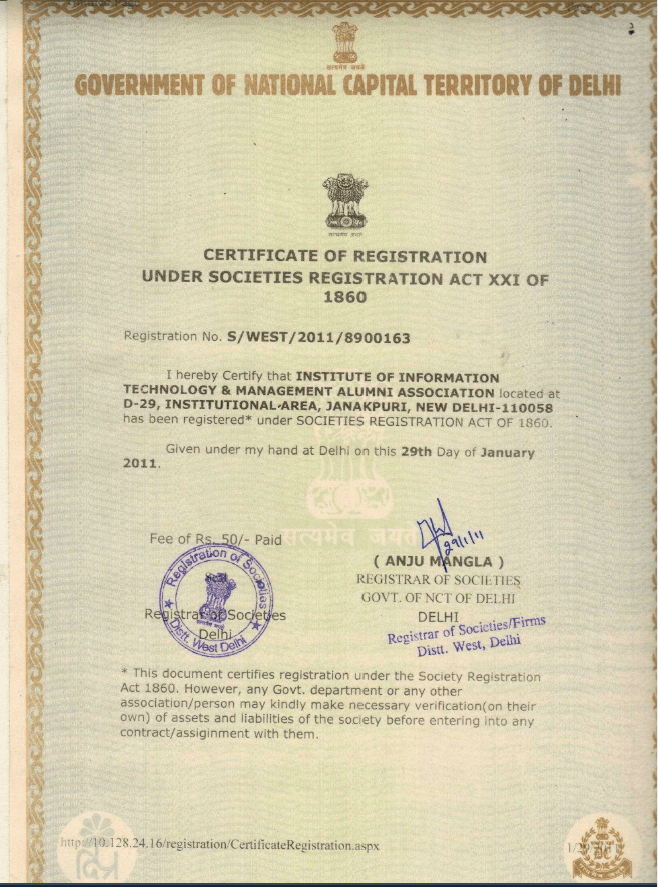 Registration Certificate